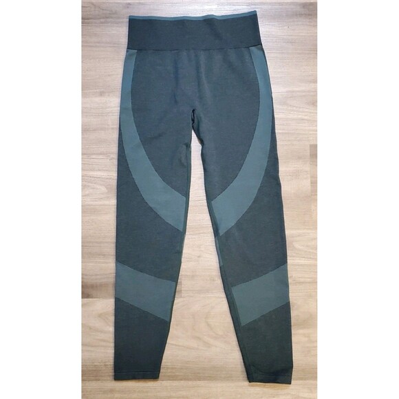 PINK Victorias Secret Green Seamless Leggings Sz Med Activewear Athleisure Sport - Picture 2 of 6